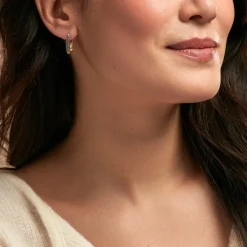 Histoire d'Or Créoles Domingo Plaqué Or Jaune Spinelle Synthétique* Boucles D'Oreilles|Boucles D'Oreilles Créoles