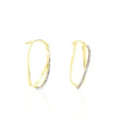 Online Histoire d'Or Créoles Domitilla Or Jaune Strass