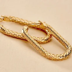 Histoire d'Or Créoles Edie Plaqué Or Jaune* Boucles D'Oreilles|Boucles D'Oreilles Créoles