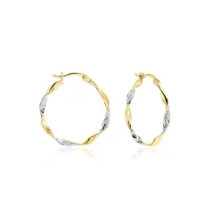 Histoire d'Or Créoles Eleanie Fil Vrille Or Bicolore* Boucles D'Oreilles|Boucles D'Oreilles Créoles