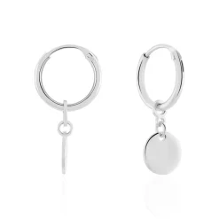 Histoire d'Or Créoles Elvyn Argent Blanc* Boucles D'Oreilles|Boucles D'Oreilles Fantaisie