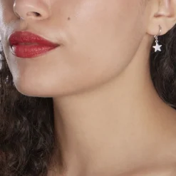 Hot Histoire d'Or Créoles Elvyn Argent Blanc