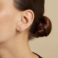 Histoire d'Or Créoles Emaline Argent Blanc Oxyde De Zirconium* Boucles D'Oreilles|Boucles D'Oreilles Fantaisie