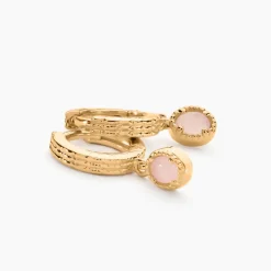 Histoire d'Or Créoles Ensoleillée Plaqué Or Jaune Quartz* Boucles D'Oreilles|Boucles D'Oreilles Fantaisie