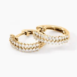 Histoire d'Or Créoles Epiphany Or Jaune Diamant Synthétique* Boucles D'Oreilles|Boucles D'Oreilles Créoles