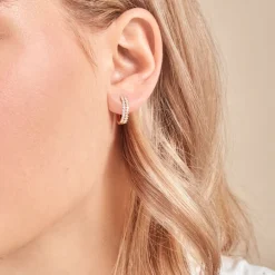 Histoire d'Or Créoles Epiphany Or Jaune Diamant Synthétique* Boucles D'Oreilles|Boucles D'Oreilles Créoles