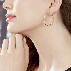 New Histoire d'Or Créoles Falbala Or Jaune