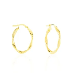 Histoire d'Or Créoles Falbala Or Jaune* Boucles D'Oreilles|Boucles D'Oreilles Créoles