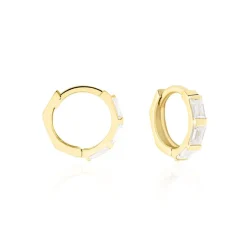 Sale Histoire d'Or Créoles Gatsby Or Jaune Oxydes De Zirconium