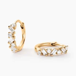 Histoire d'Or Créoles Gemariah Or Jaune Diamant Synthétique* Boucles D'Oreilles|Boucles D'Oreilles Créoles