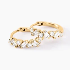 Histoire d'Or Créoles Gemariah Or Jaune Diamant Synthétique* Boucles D'Oreilles|Boucles D'Oreilles Créoles