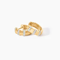 Histoire d'Or Créoles Hamino Or Jaune Diamant* Boucles D'Oreilles|Boucles D'Oreilles Créoles