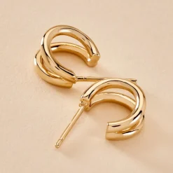 Histoire d'Or Créoles Harriett Plaqué Or Jaune* Boucles D'Oreilles|Boucles D'Oreilles Fantaisie