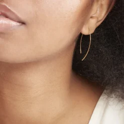 Histoire d'Or Créoles Helle Amande Or Jaune* Boucles D'Oreilles|Boucles D'Oreilles Créoles