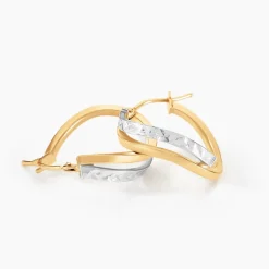 Histoire d'Or Créoles Hepsie Or Bicolore* Boucles D'Oreilles|Boucles D'Oreilles Créoles