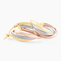 Histoire d'Or Créoles Hermande Or Tricolore