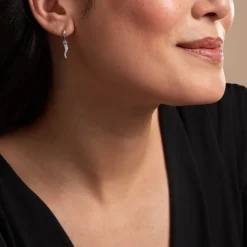 Outlet Histoire d'Or Créoles Horn Argent Blanc Oxyde De Zirconium