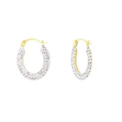 Histoire d'Or Créoles Howayda Or Jaune Cristal