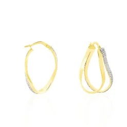 Histoire d'Or Créoles Ianis Or Bicolore* Boucles D'Oreilles|Boucles D'Oreilles Créoles