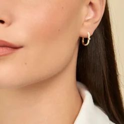 Histoire d'Or Créoles Infini Pop Argent Jaune Oxyde De Zirconium* Boucles D'Oreilles|Boucles D'Oreilles Fantaisie