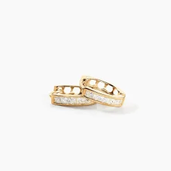 Histoire d'Or Créoles Ivria Or Jaune Oxyde De Zirconium* Boucles D'Oreilles|Boucles D'Oreilles Créoles