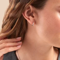 Discount Histoire d'Or Créoles Jolene Argent Blanc