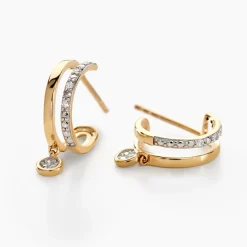 Histoire d'Or Créoles Jory Or Jaune Diamant* Boucles D'Oreilles|Boucles D'Oreilles Créoles