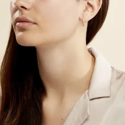 Best Histoire d'Or Créoles Karolina Rondes Plaqué Or Jaune Oxyde De Zirconium