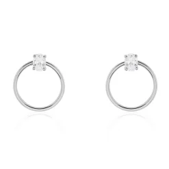 Online Histoire d'Or Créoles Kip De Zirconium or blanc oxyde