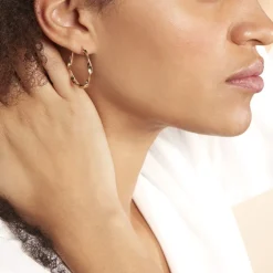 Histoire d'Or Créoles Lenna Torsadée Plaqué Or Jaune* Boucles D'Oreilles|Boucles D'Oreilles Fantaisie