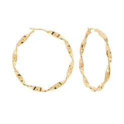 Histoire d'Or Créoles Lenna Torsadée Plaqué Or Jaune* Boucles D'Oreilles|Boucles D'Oreilles Fantaisie