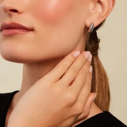 New Histoire d'Or Créoles Leocadie Argent Blanc