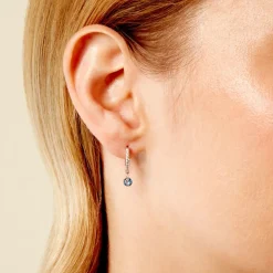 Histoire d'Or Créoles Lisenn Argent Blanc Oxyde De Zirconium* Boucles D'Oreilles|Boucles D'Oreilles Fantaisie