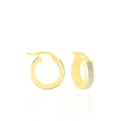 Histoire d'Or Créoles Lolicia Or Bicolore* Boucles D'Oreilles|Boucles D'Oreilles Créoles