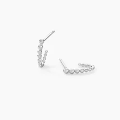 New Histoire d'Or Créoles Louisette Argent Blanc