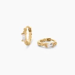 Histoire d'Or Créoles Louisie Plaqué Or Jaune Oxyde De Zirconium* Boucles D'Oreilles|Boucles D'Oreilles Fantaisie