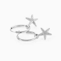 Histoire d'Or Créoles Lupita Argent Blanc* Boucles D'Oreilles|Boucles D'Oreilles Fantaisie