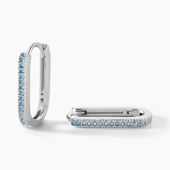 Histoire d'Or Créoles Lutetia Argent Blanc Oxyde De Zirconium* Boucles D'Oreilles|Boucles D'Oreilles Fantaisie