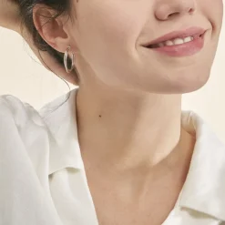 Hot Histoire d'Or Créoles Maelia Or Bicolore