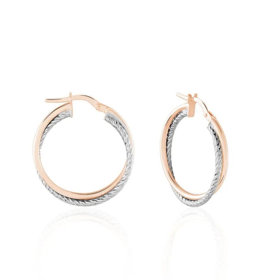 Discount Histoire d'Or Créoles Maelia Or Bicolore