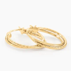 Histoire d'Or Créoles Maelia Or Jaune* Boucles D'Oreilles|Boucles D'Oreilles Créoles