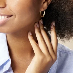 Histoire d'Or Créoles Maelia Or Jaune* Boucles D'Oreilles|Boucles D'Oreilles Créoles