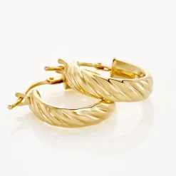 Histoire d'Or Créoles Mara Or Jaune* Boucles D'Oreilles|Boucles D'Oreilles Créoles