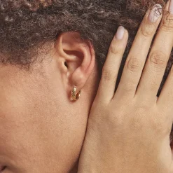 Histoire d'Or Créoles Mara Or Jaune* Boucles D'Oreilles|Boucles D'Oreilles Créoles