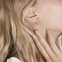 New Histoire d'Or Créoles Marsie Coeur Or Jaune Amethyste