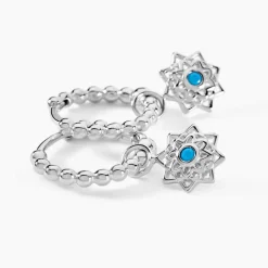 Histoire d'Or Créoles Meissa Argent Blanc Oxyde De Zirconium* Boucles D'Oreilles|Boucles D'Oreilles Fantaisie