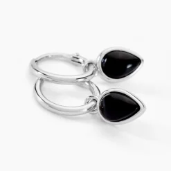 Histoire d'Or Créoles Mentissa Argent Blanc Agate* Boucles D'Oreilles|Boucles D'Oreilles Fantaisie