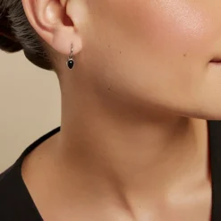 Histoire d'Or Créoles Mentissa Argent Blanc Agate* Boucles D'Oreilles|Boucles D'Oreilles Fantaisie