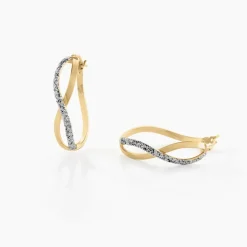 Histoire d'Or Créoles Micha Or Bicolore* Boucles D'Oreilles|Boucles D'Oreilles Créoles