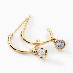 Histoire d'Or Créoles Mon 1er Diamant Or Jaune Diamant* Boucles D'Oreilles|Boucles D'Oreilles Créoles